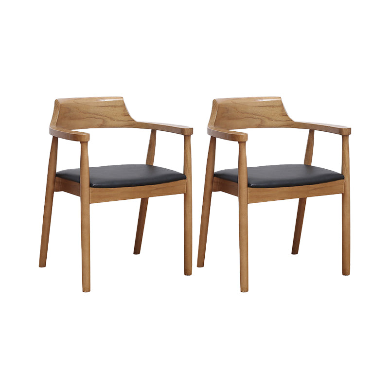 Arm Dining Chairs Contemporary Solid Wood Side Chairs for Dining Room