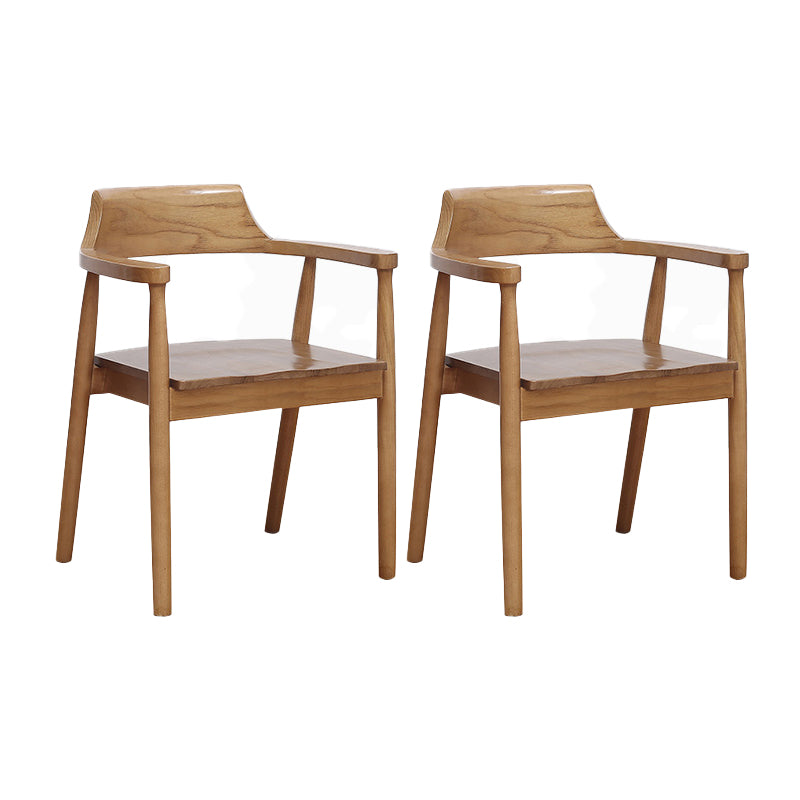Arm Dining Chairs Contemporary Solid Wood Side Chairs for Dining Room