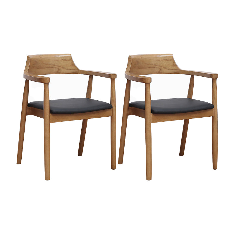 Arm Dining Chairs Contemporary Solid Wood Side Chairs for Dining Room