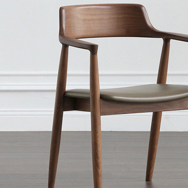 Arm Dining Chairs Contemporary Solid Wood Side Chairs for Dining Room