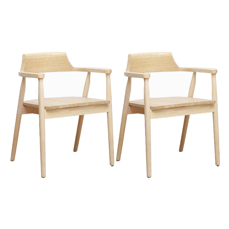 Arm Dining Chairs Contemporary Solid Wood Side Chairs for Dining Room