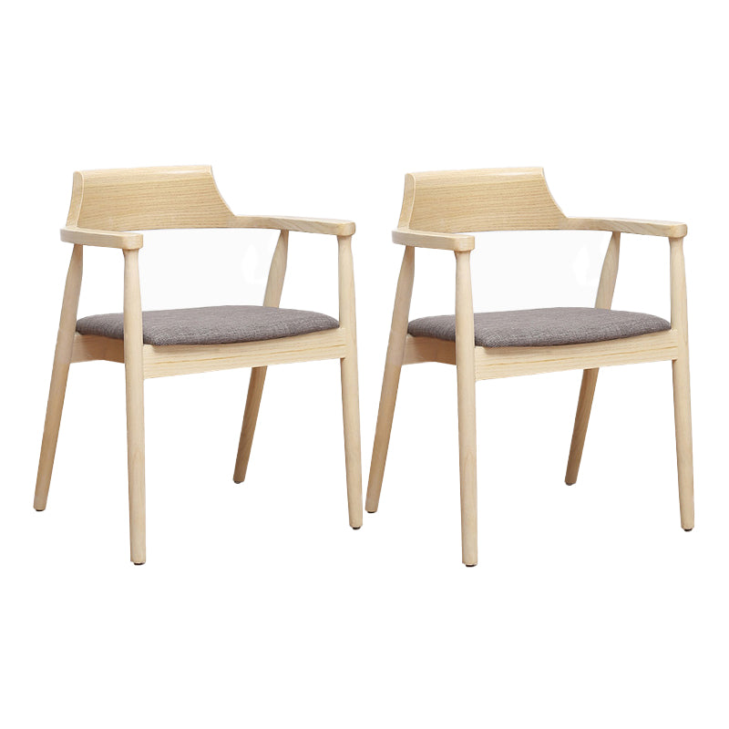 Arm Dining Chairs Contemporary Solid Wood Side Chairs for Dining Room