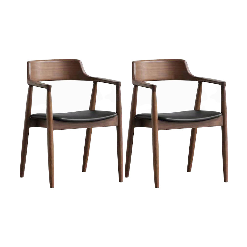 Arm Dining Chairs Contemporary Solid Wood Side Chairs for Dining Room