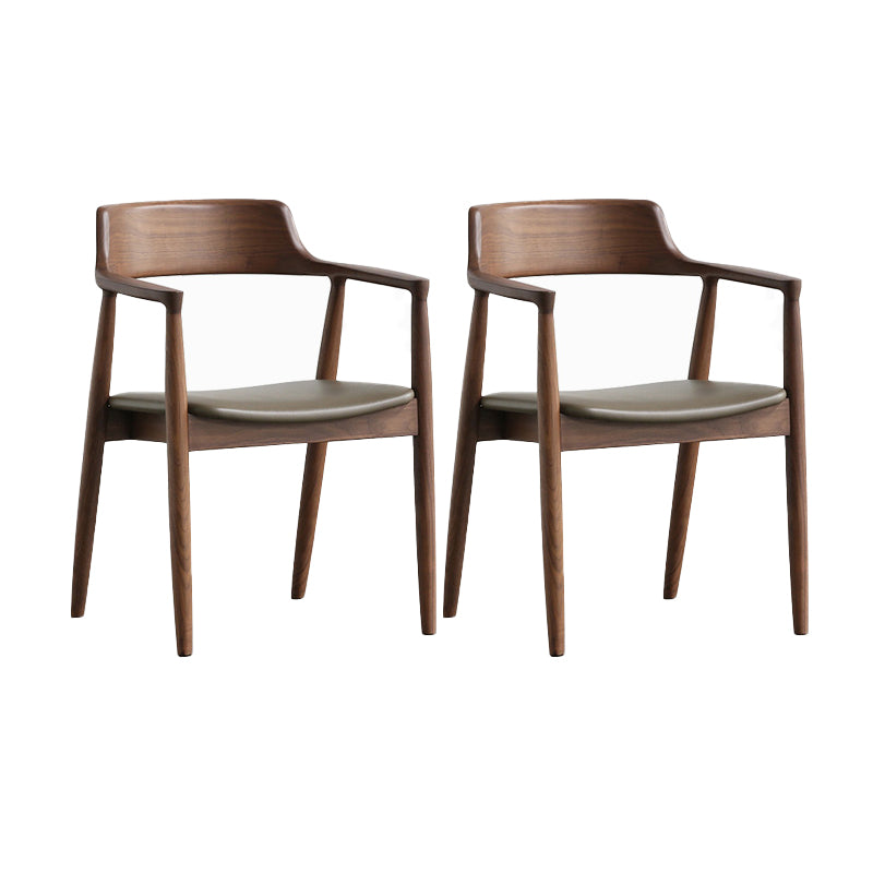 Arm Dining Chairs Contemporary Solid Wood Side Chairs for Dining Room