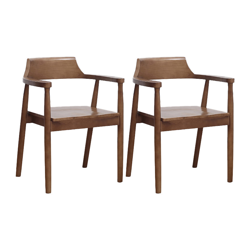Arm Dining Chairs Contemporary Solid Wood Side Chairs for Dining Room