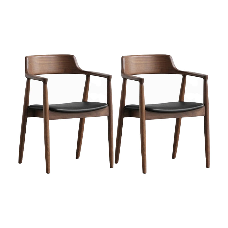 Arm Dining Chairs Contemporary Solid Wood Side Chairs for Dining Room
