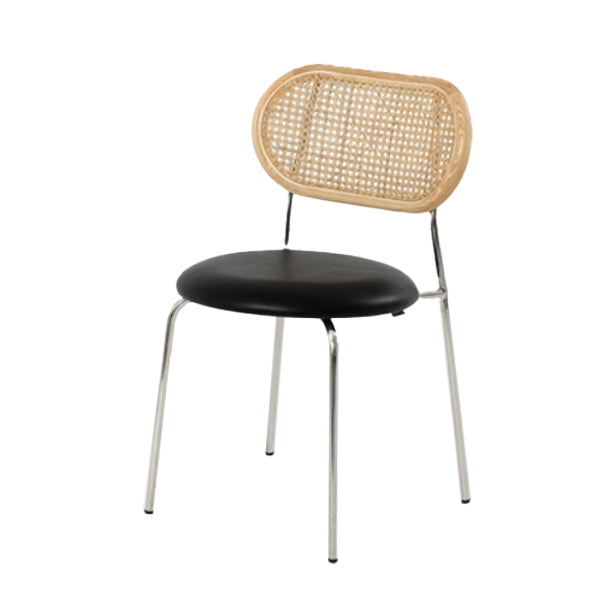 Modern Style Faux Leather Chair Open Back Dining Room Chair for Home