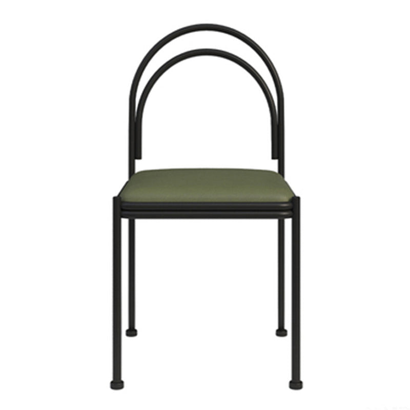 Contemporary Upholstered Armless Dining Chair Open Back Dining Chair for Home