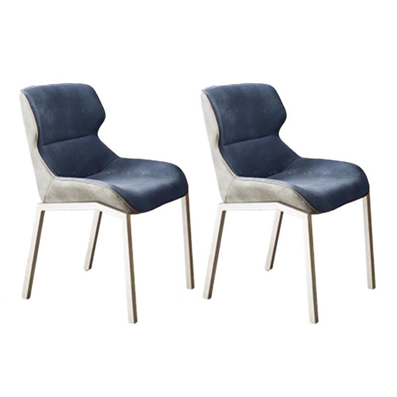 Modern Style Parsons Side Chair Indoor Dining Chair with Metal Base