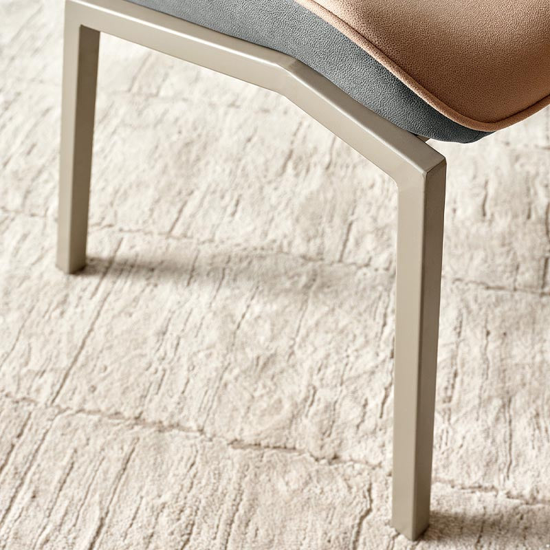Modern Style Parsons Side Chair Indoor Dining Chair with Metal Base