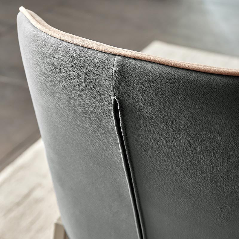 Modern Style Parsons Side Chair Indoor Dining Chair with Metal Base