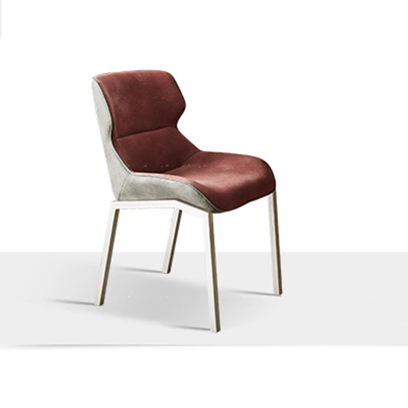 Modern Style Parsons Side Chair Indoor Dining Chair with Metal Base