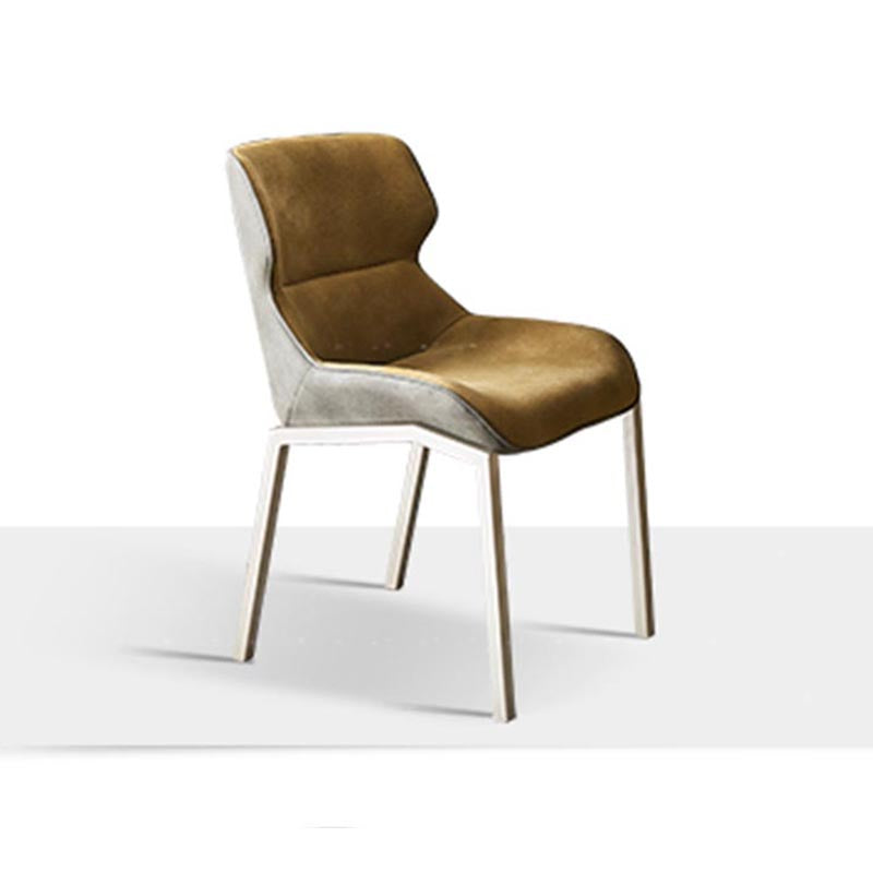 Modern Style Parsons Side Chair Indoor Dining Chair with Metal Base