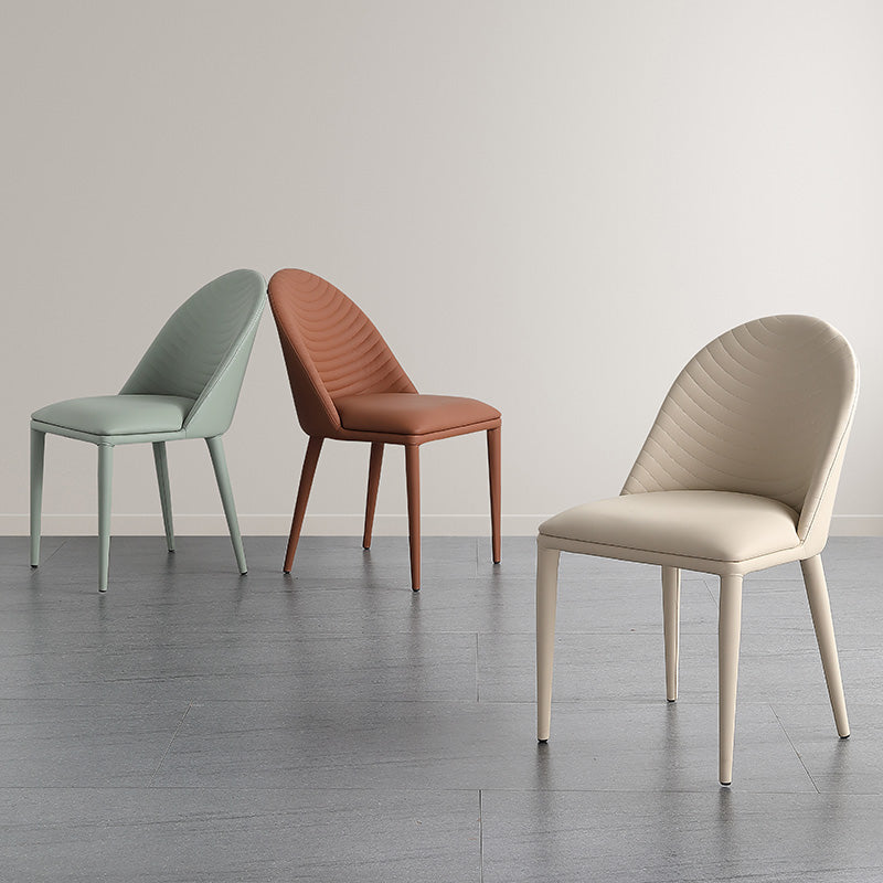 Glam Style Side Chair Leather Dining Side Chair for Dining Room