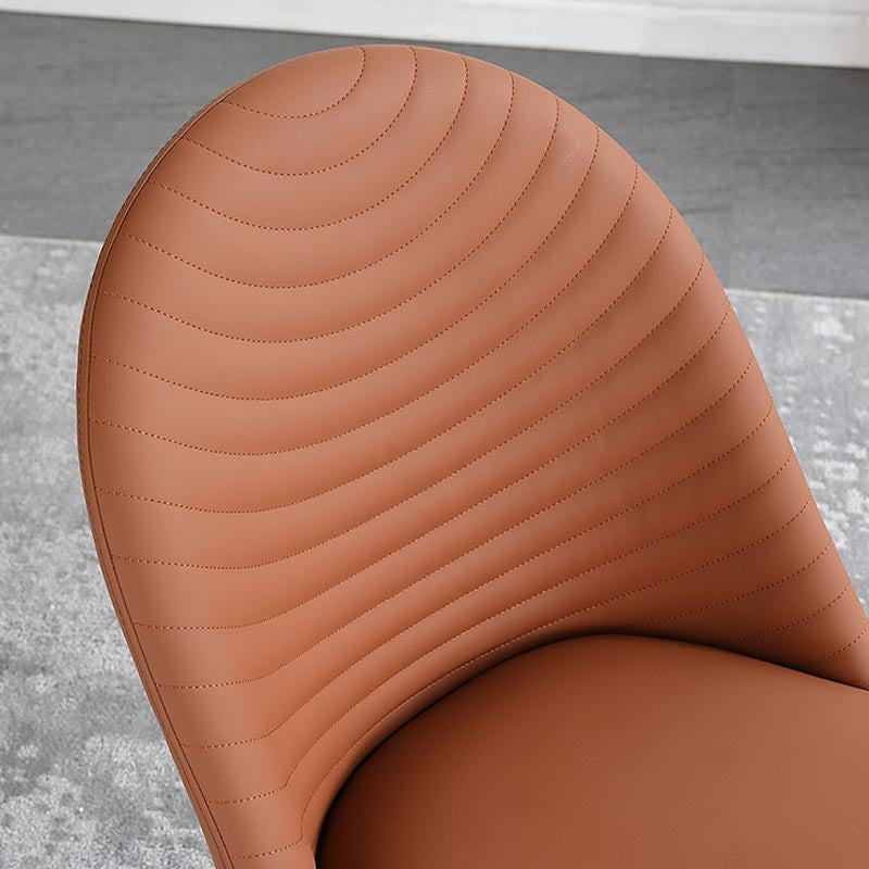 Glam Style Side Chair Leather Dining Side Chair for Dining Room