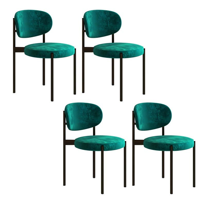 Glam Style Dining Chair Open Back Side Chair for Dining Room