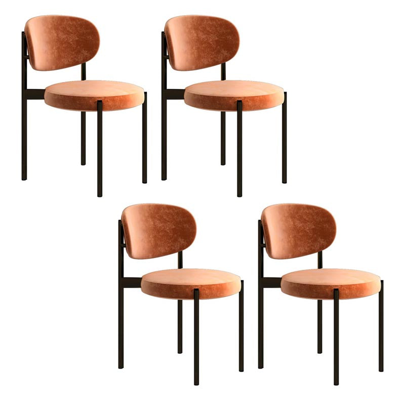 Glam Style Dining Chair Open Back Side Chair for Dining Room