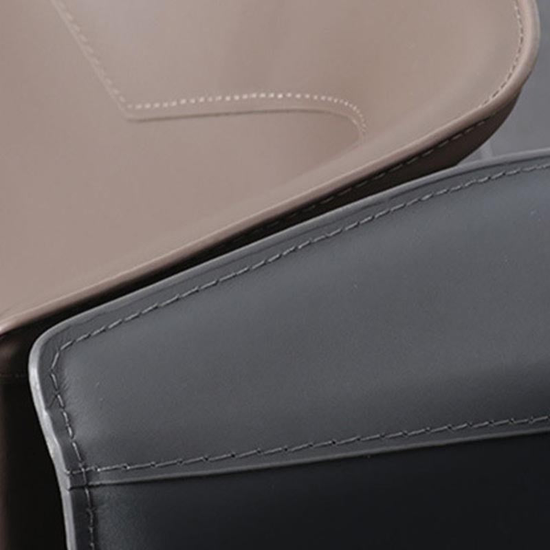 Metal Contemporary Indoor Chair with Leather Legs Matte Finish Side Chair for Dining Room