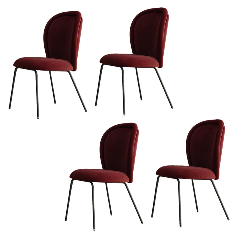Upholstered Armless Dining Chair Contemporary Dining Room Side Chair
