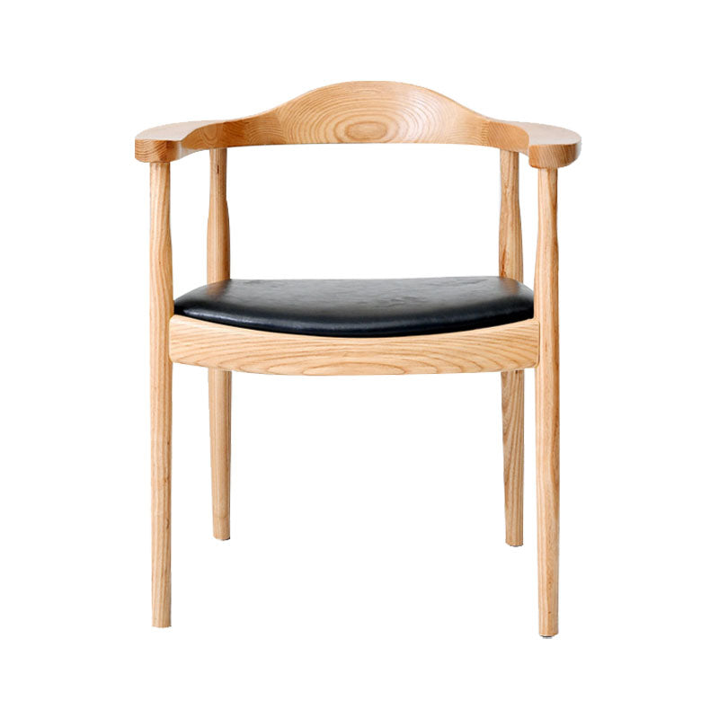 Modern Style Arm Chair Solid Wood Open Back Indoor Dining Chair
