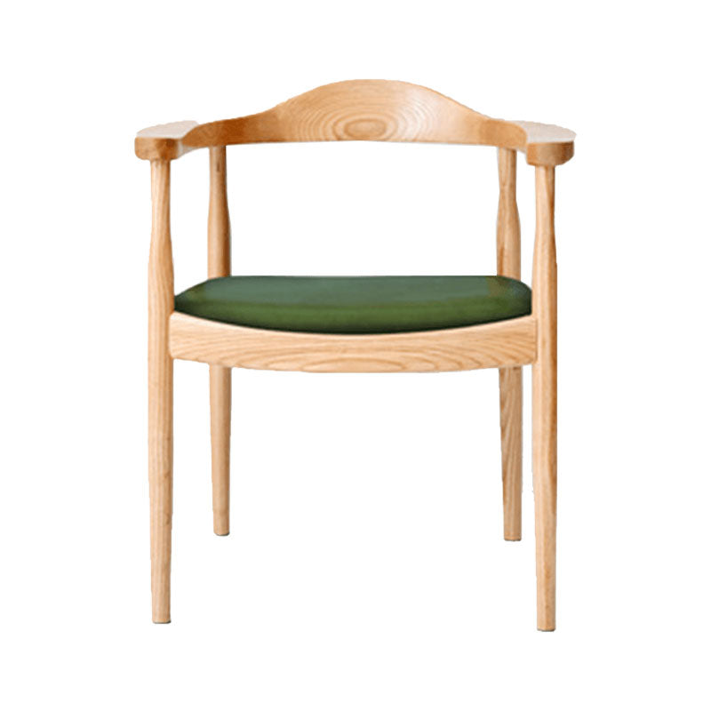 Modern Style Arm Chair Solid Wood Open Back Indoor Dining Chair