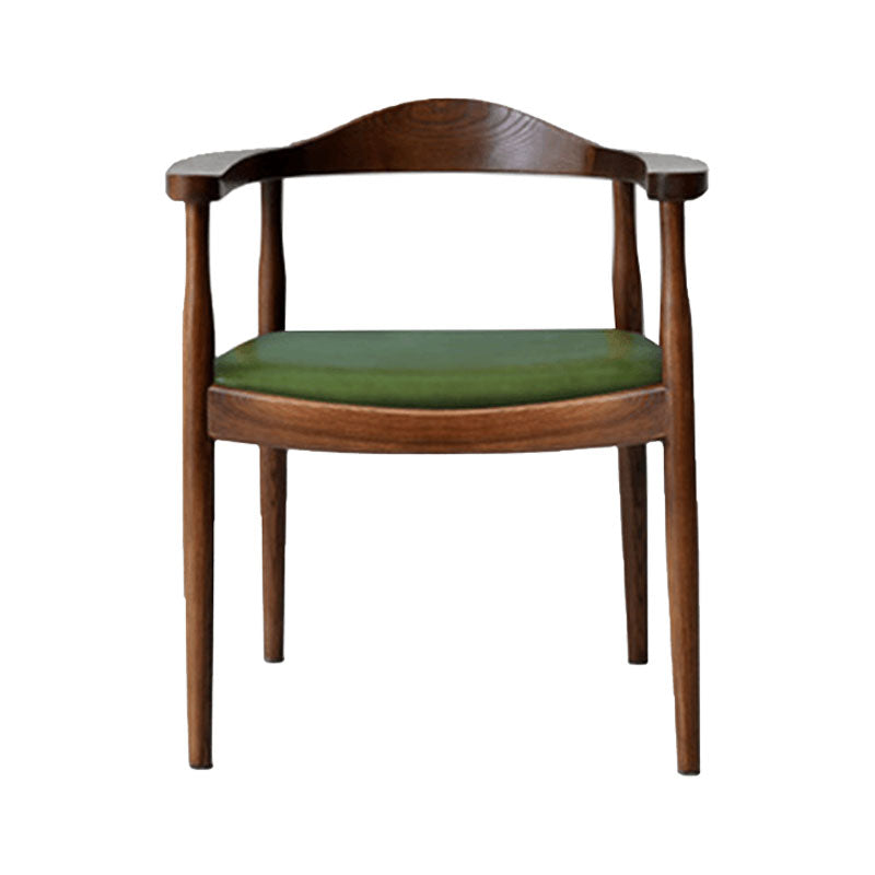 Modern Style Arm Chair Solid Wood Open Back Indoor Dining Chair