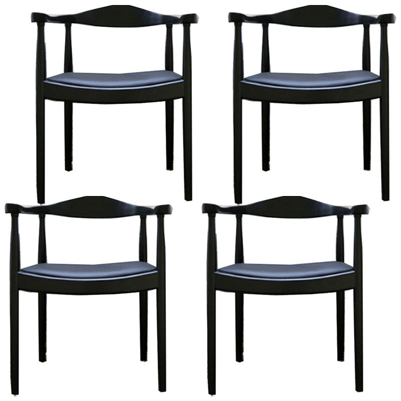 Modern Style Arm Chair Solid Wood Open Back Indoor Dining Chair
