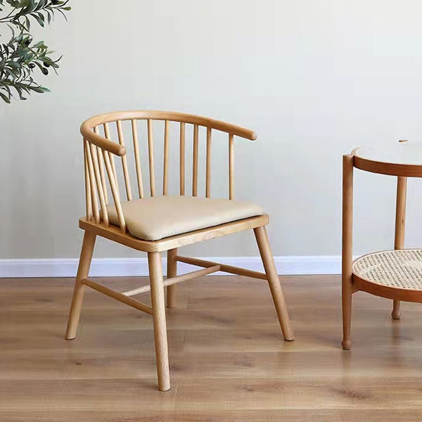 Arm Dining Chairs Modern Oak Wood Side Chairs for Dining Room