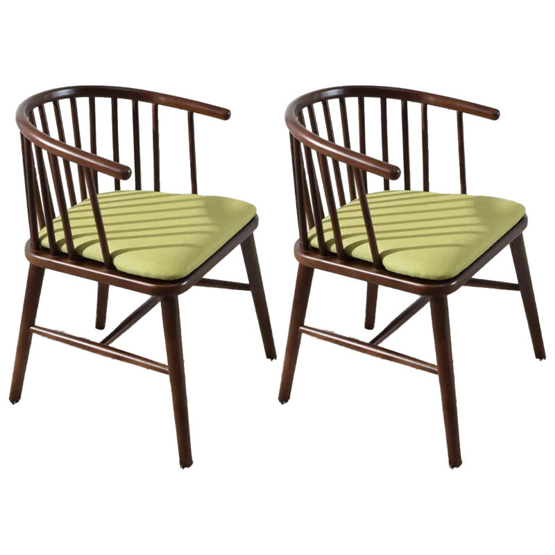 Arm Dining Chairs Modern Oak Wood Side Chairs for Dining Room