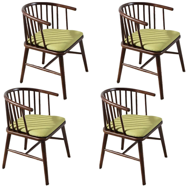 Arm Dining Chairs Modern Oak Wood Side Chairs for Dining Room