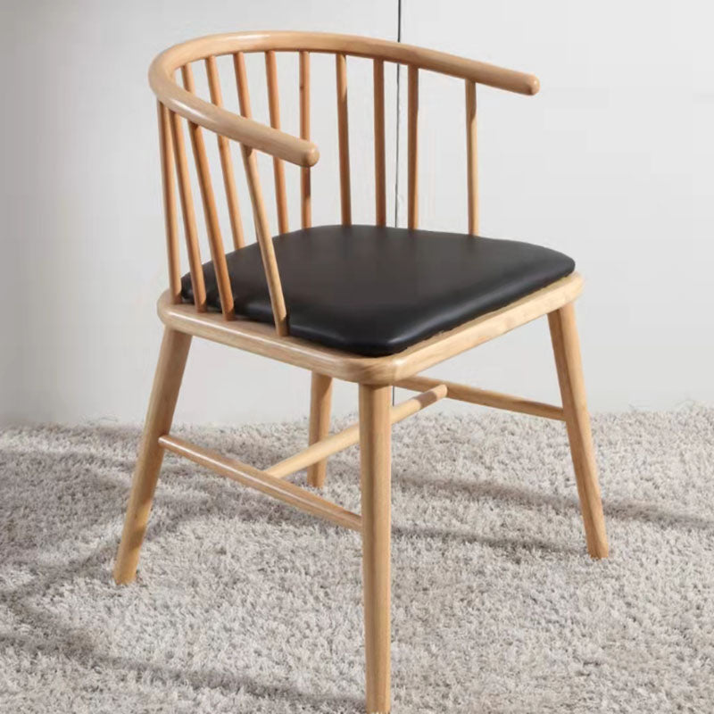 Arm Dining Chairs Modern Oak Wood Side Chairs for Dining Room