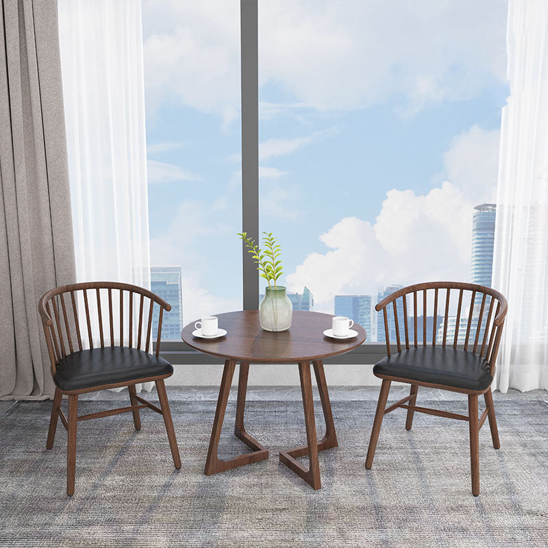 Arm Dining Chairs Modern Oak Wood Side Chairs for Dining Room