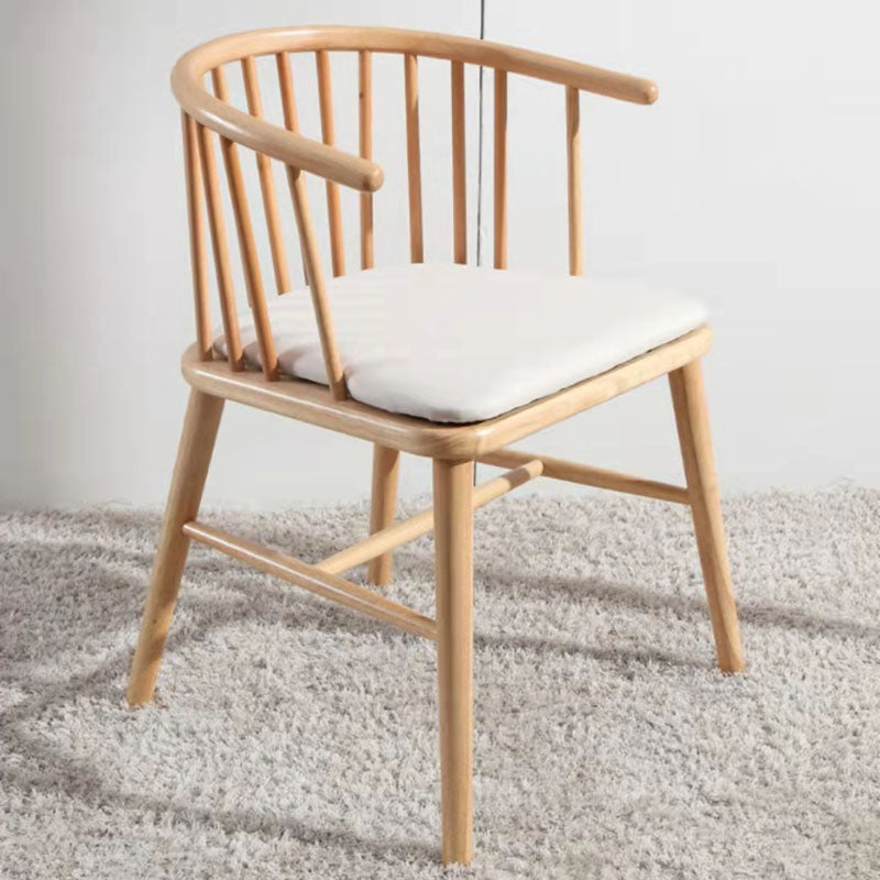 Arm Dining Chairs Modern Oak Wood Side Chairs for Dining Room
