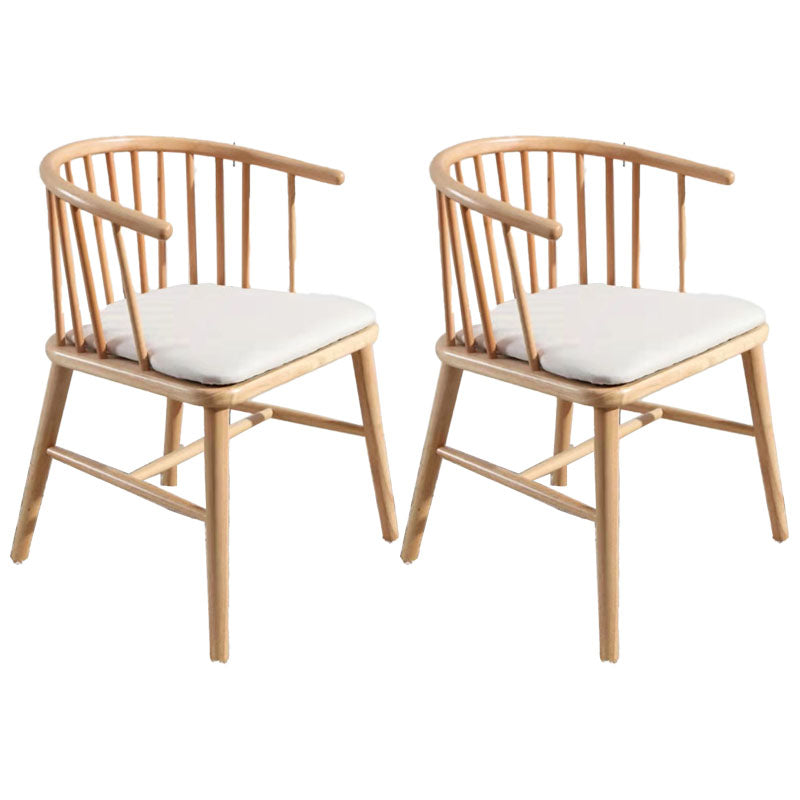 Arm Dining Chairs Modern Oak Wood Side Chairs for Dining Room