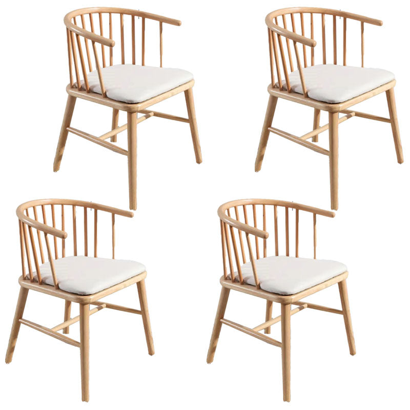 Arm Dining Chairs Modern Oak Wood Side Chairs for Dining Room