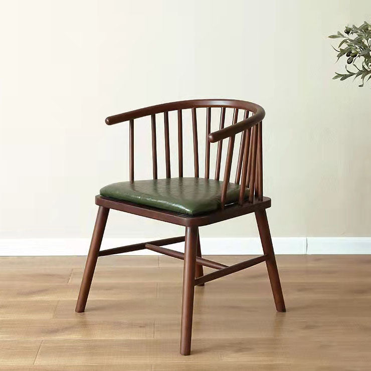 Arm Dining Chairs Modern Oak Wood Side Chairs for Dining Room