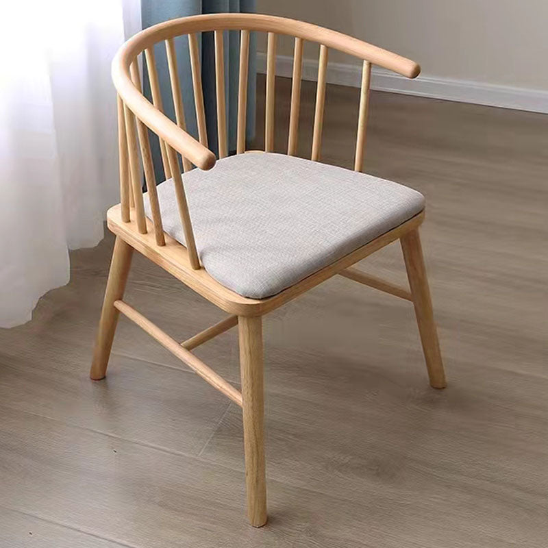 Arm Dining Chairs Modern Oak Wood Side Chairs for Dining Room