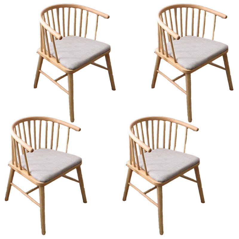 Arm Dining Chairs Modern Oak Wood Side Chairs for Dining Room