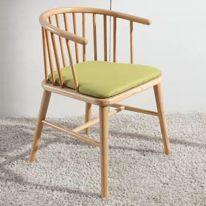 Arm Dining Chairs Modern Oak Wood Side Chairs for Dining Room
