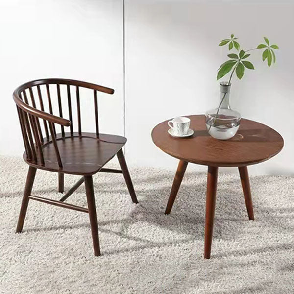 Arm Dining Chairs Modern Oak Wood Side Chairs for Dining Room