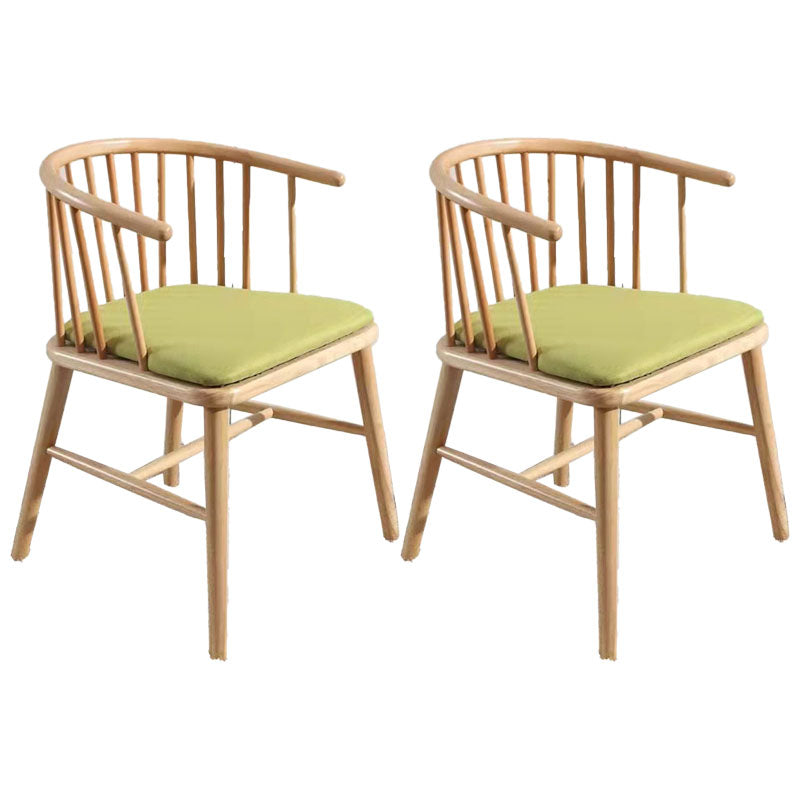 Arm Dining Chairs Modern Oak Wood Side Chairs for Dining Room