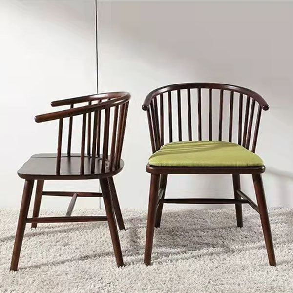 Arm Dining Chairs Modern Oak Wood Side Chairs for Dining Room