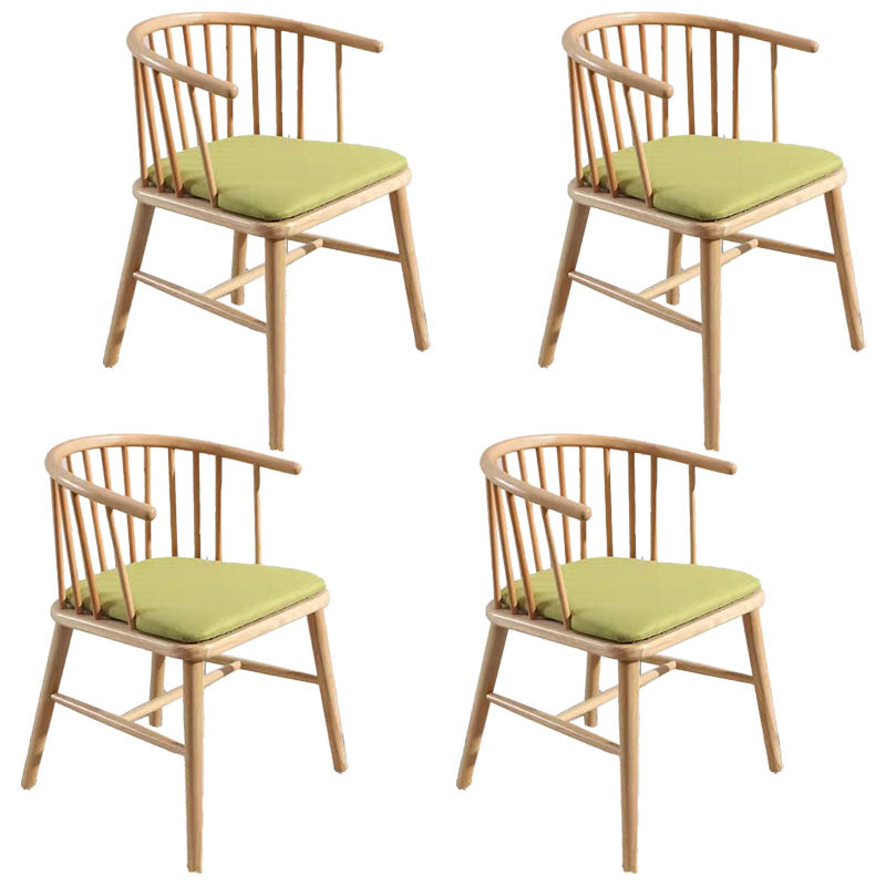 Arm Dining Chairs Modern Oak Wood Side Chairs for Dining Room