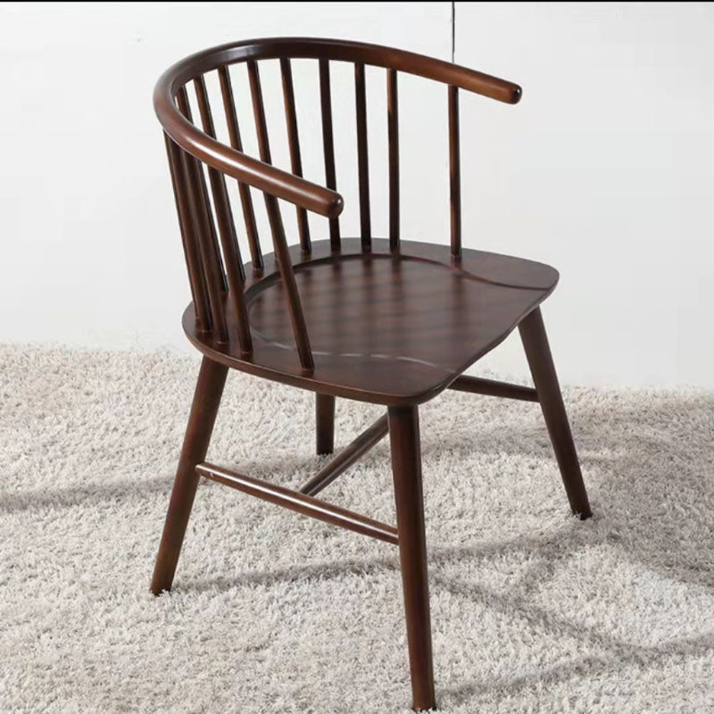 Arm Dining Chairs Modern Oak Wood Side Chairs for Dining Room