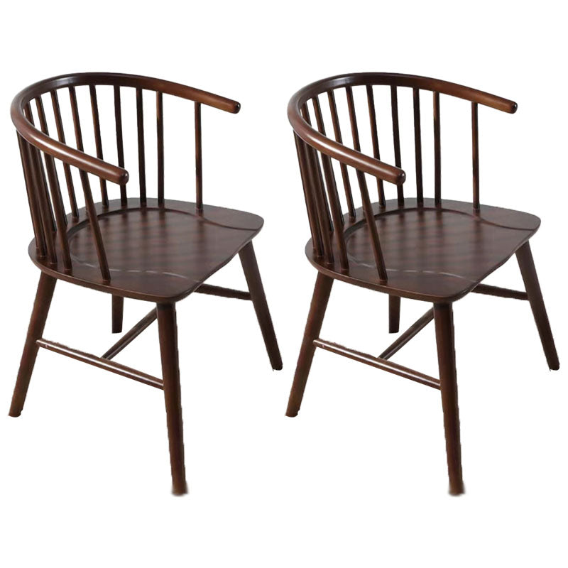 Arm Dining Chairs Modern Oak Wood Side Chairs for Dining Room