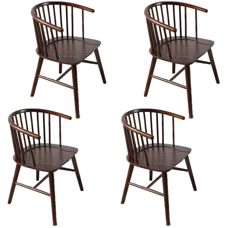 Arm Dining Chairs Modern Oak Wood Side Chairs for Dining Room