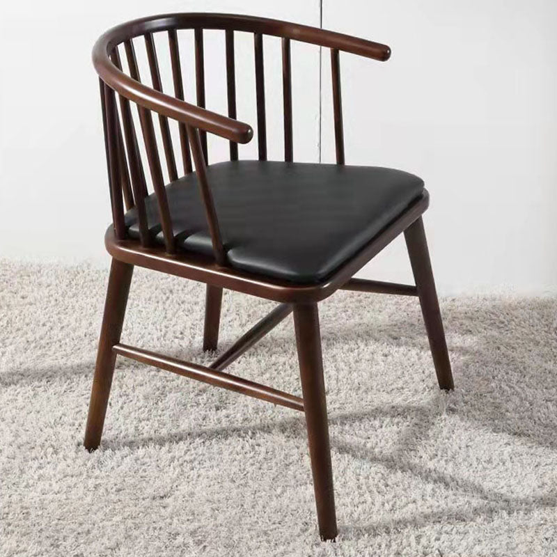 Arm Dining Chairs Modern Oak Wood Side Chairs for Dining Room