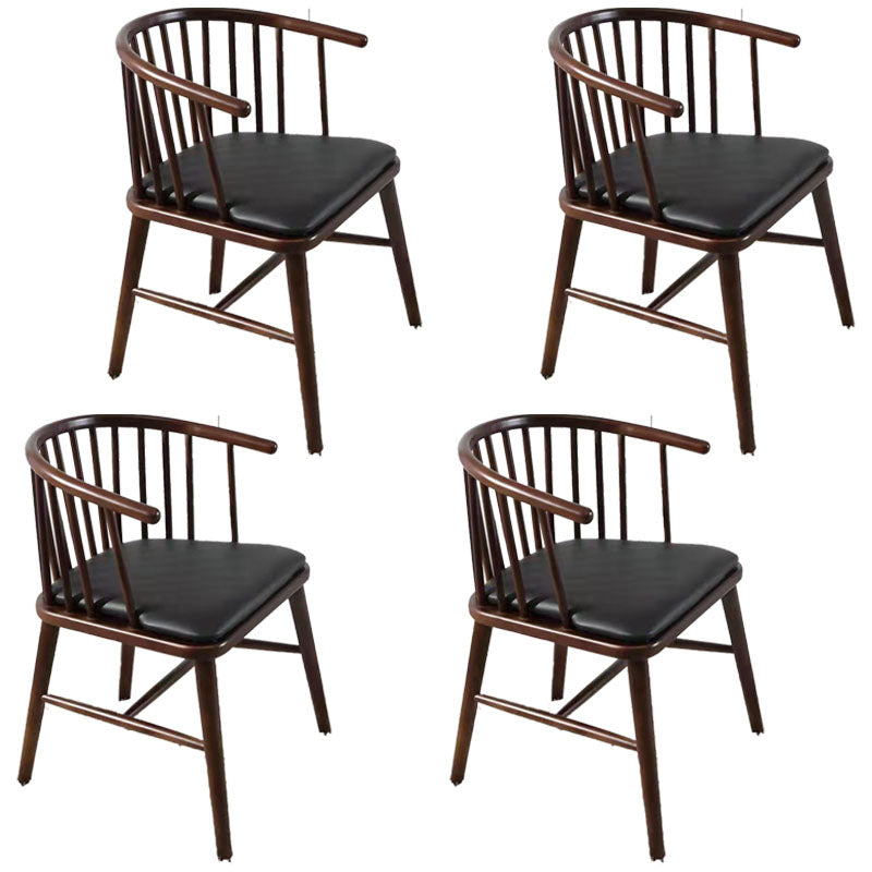 Arm Dining Chairs Modern Oak Wood Side Chairs for Dining Room