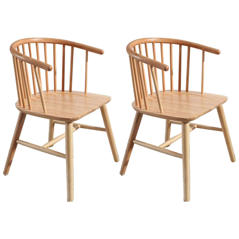 Arm Dining Chairs Modern Oak Wood Side Chairs for Dining Room