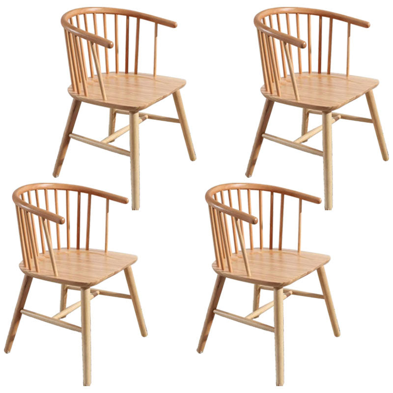 Arm Dining Chairs Modern Oak Wood Side Chairs for Dining Room